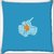 Snoogg Goldfish In A Tank Bowl Digitally Printed Cushion Cover Pillow 16 x 16 Inch