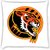 Snoogg  angry tiger side retro  Digitally Printed Cushion Cover Pillow 16 x 16 Inch