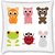 Snoogg  animal characters set  Digitally Printed Cushion Cover Pillow 16 x 16 Inch