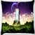 Snoogg Magical Door Digitally Printed Cushion Cover Pillow 16 x 16 Inch