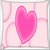Snoogg Pink Heart Digitally Printed Cushion Cover Pillow 16 x 16 Inch