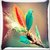 Snoogg Colorful Leaves Digital Art Digitally Printed Cushion Cover Pillow 16 x 16 Inch