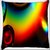Snoogg Abstract Colourful Water Drops Digitally Printed Cushion Cover Pillow 16 x 16 Inch