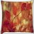 Snoogg Orange Leaf In Branch Digitally Printed Cushion Cover Pillow 16 x 16 Inch