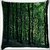 Snoogg Multiple Trees In Dense Forest Digitally Printed Cushion Cover Pillow 16 x 16 Inch