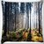 Snoogg Dense Forest In Sunlight Digitally Printed Cushion Cover Pillow 16 x 16 Inch