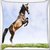 Snoogg Abstract Horse Standing Digitally Printed Cushion Cover Pillow 16 x 16 Inch