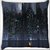 Snoogg Black City Digitally Printed Cushion Cover Pillow 16 x 16 Inch