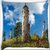 Snoogg Old Times House Digitally Printed Cushion Cover Pillow 16 x 16 Inch