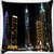 Snoogg Lights On Building Digitally Printed Cushion Cover Pillow 16 x 16 Inch