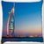 Snoogg Abstract Building Digitally Printed Cushion Cover Pillow 16 x 16 Inch