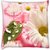 Snoogg  beautiful flower in nature background  Digitally Printed Cushion Cover Pillow 16 x 16 Inch