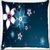 Snoogg Heart And Stars Digitally Printed Cushion Cover Pillow 16 x 16 Inch