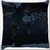 Snoogg Brown Map Digitally Printed Cushion Cover Pillow 16 x 16 Inch