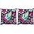 Snoogg Pack Of 2 Grey Pattern Red Digitally Printed Cushion Cover Pillow 8 X 8 Inch