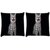 Snoogg Pack Of 2 Laughing Cat Digitally Printed Cushion Cover Pillow 8 X 8 Inch