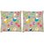 Snoogg Pack Of 2 Alphabets Balloons Digitally Printed Cushion Cover Pillow 8 X 8 Inch