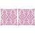 Snoogg Pack Of 2 Pink Pattern Digitally Printed Cushion Cover Pillow 8 X 8 Inch