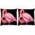 Snoogg Pack Of 2 Pink Swan Digitally Printed Cushion Cover Pillow 8 X 8 Inch