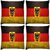 Snoogg Pack Of 4 German Flag Digitally Printed Cushion Cover Pillow 8 X 8 Inch