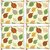 Snoogg Pack Of 4 Dark Leaves Digitally Printed Cushion Cover Pillow 8 X 8 Inch