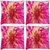 Snoogg Pack Of 4 Dahlia Flower Digitally Printed Cushion Cover Pillow 8 X 8 Inch