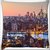 Snoogg Colorful Shades Of City Digitally Printed Cushion Cover Pillow 24 X 24 Inch