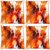 Snoogg Pack Of 4 Crazy Fire Digitally Printed Cushion Cover Pillow 10 x 10 Inch