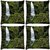 Snoogg Pack Of 4 Big Waterfall Digitally Printed Cushion Cover Pillow 10 x 10 Inch
