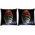 Snoogg Pack Of 2 Waves Globe Digitally Printed Cushion Cover Pillow 10 x 10 Inch