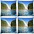 Snoogg Pack Of 4 Nature View Rainbow Digitally Printed Cushion Cover Pillow 10 x 10 Inch