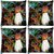 Snoogg Pack Of 4 White Mushroom Digitally Printed Cushion Cover Pillow 10 x 10 Inch