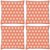 Snoogg Pack Of 4 Multiple Stars Orange Pattern Digitally Printed Cushion Cover Pillow 10 x 10 Inch