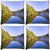 Snoogg Pack Of 4 River And Forest Digitally Printed Cushion Cover Pillow 10 x 10 Inch