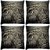 Snoogg Pack Of 4 White Buildings Digitally Printed Cushion Cover Pillow 10 x 10 Inch