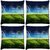 Snoogg Pack Of 4 Nautre Of Grass Digitally Printed Cushion Cover Pillow 10 x 10 Inch