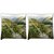 Snoogg Pack Of 2 Long Route Steps Digitally Printed Cushion Cover Pillow 10 x 10 Inch