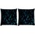 Snoogg Pack Of 2 Blue Abstract Design Digitally Printed Cushion Cover Pillow 10 x 10 Inch