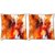 Snoogg Pack Of 2 Crazy Fire Digitally Printed Cushion Cover Pillow 10 x 10 Inch
