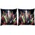 Snoogg Pack Of 2 Crystals Digital Art Digitally Printed Cushion Cover Pillow 10 x 10 Inch