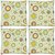 Snoogg Pack Of 4 Abstract Mixed Pattern Digitally Printed Cushion Cover Pillow 10 x 10 Inch
