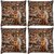 Snoogg Pack Of 4 Squarril Sitting Digitally Printed Cushion Cover Pillow 10 x 10 Inch