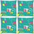 Snoogg Pack Of 4 Birthday Gift Digitally Printed Cushion Cover Pillow 10 x 10 Inch