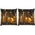 Snoogg Pack Of 2 Fire Pebble Digitally Printed Cushion Cover Pillow 10 x 10 Inch