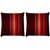 Snoogg Pack Of 2 Abstract Red Rays Digitally Printed Cushion Cover Pillow 10 x 10 Inch