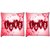 Snoogg Pack Of 2 Love Digitally Printed Cushion Cover Pillow 10 x 10 Inch