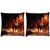 Snoogg Pack Of 2 Fury Lion Digitally Printed Cushion Cover Pillow 10 x 10 Inch