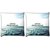 Snoogg Pack Of 2 Smooth Sea Digitally Printed Cushion Cover Pillow 10 x 10 Inch