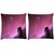 Snoogg Pack Of 2 Purple Galaxy Sky Digitally Printed Cushion Cover Pillow 10 x 10 Inch