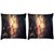 Snoogg Pack Of 2 Abstract Galaxy Digitally Printed Cushion Cover Pillow 10 x 10 Inch